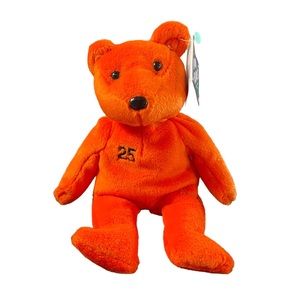 Salvino’s BAMM BEANO’S Barry Bonds #25 Plush Bear 8” MLB 1998 Giants Orange NWT